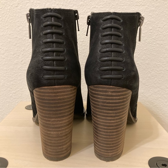 Lucky Brand Black Peep-Toe Ankle Booties - Picture 9 of 11
